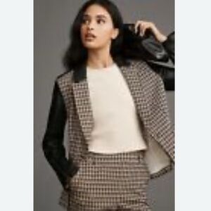 ANTHRO Houndstooth Blazer Jacket NWT